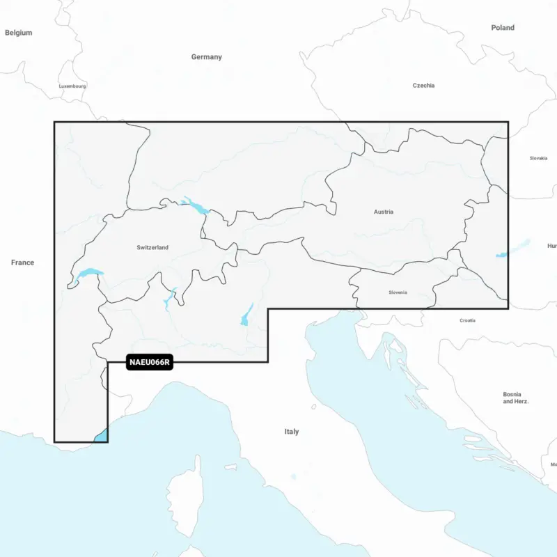 Marque CARTE NAEU066R NAVIONICS+ REGULAR - Alpine, Lakes et Rivers