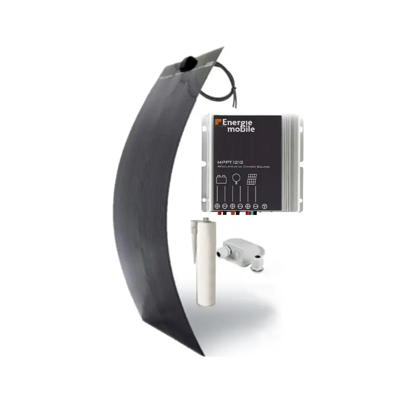 Meilleure Vente EM Kit solaire A-flex 135 W Noir / MPPT
