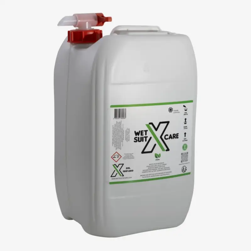 Nouvelle Collection Recharge 500 ml de shampoing entretien et hygiène du néoprène WETSUIT XCARE à partir d'un bidon 20 litres