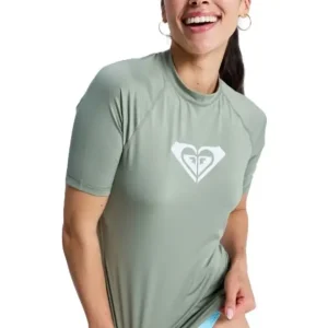 Meilleure Vente Tee-shirt surf LYCRA® anti-UV manches courtes femme WHOLE HEARTED oil green ROXY