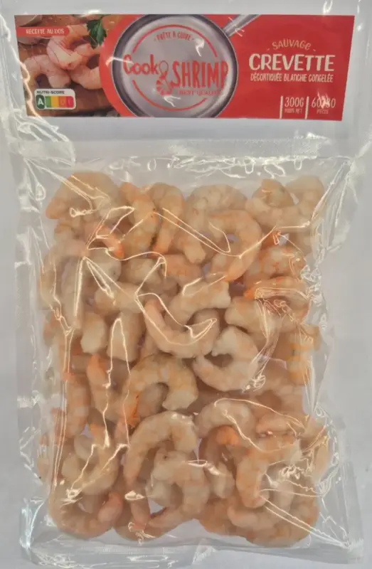 Livraison Express CREVETTES BLANCHIES DECORTIQUEES SAUVAGES 60/80P 300G SEABLUE