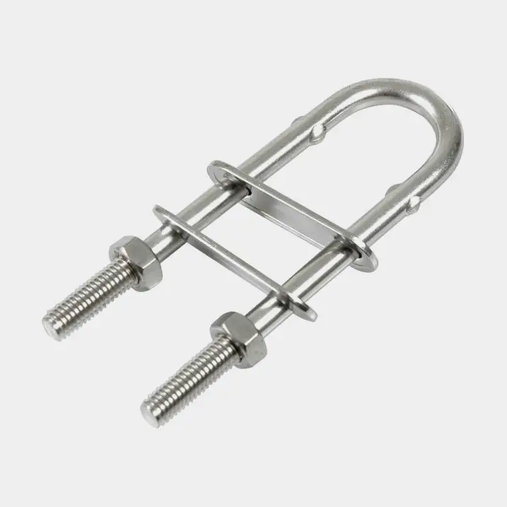 Anneau d’étrave avec plaque de recouvrement 1852-Marine, acier inoxydable AISI 316, en forme de U, Ø10 x 60 mm, 132 mm Top Vente