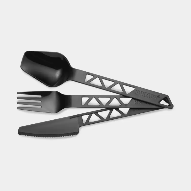 Offre Limitée Set de couverts en plastique Primus Lightweight TrailCutlery Black, 3 pièces