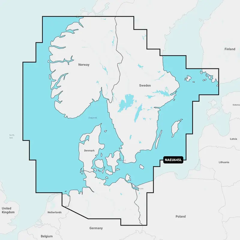 Carte marine électronique Navionics Nav+ EU645L – Skagerrak & Kattegatt Paiement Sécurisé