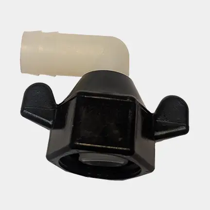 Raccord coudé Shurflo pour pompes, 90°, 1/2″ (NPT) (intérieur), 13 mm (1/2″) tuyau, plastique Top Vente