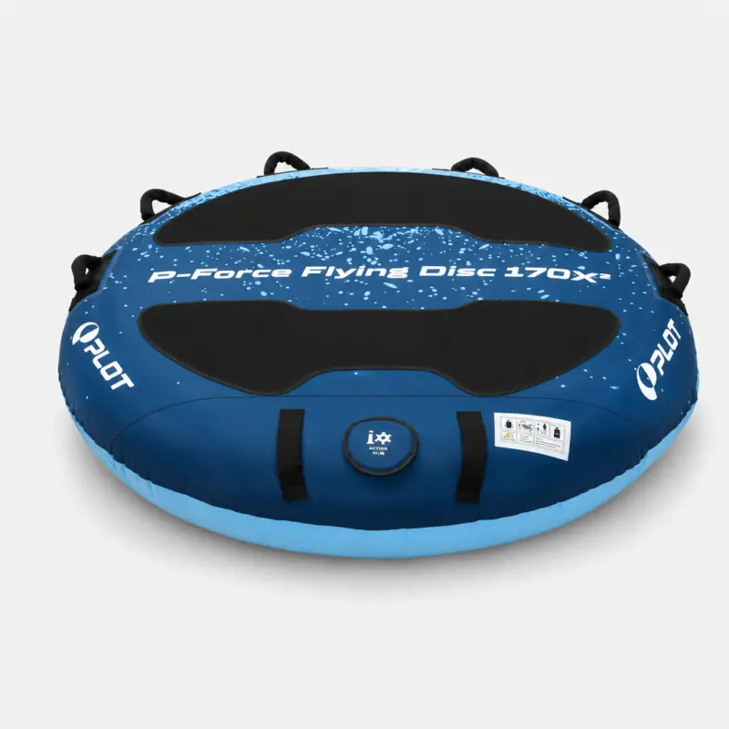 Anneaux & tubes tractés gonflable PLOT P-Force Flying Disc 170X², 2 personnes, Ø170 cm, bleu Réduction