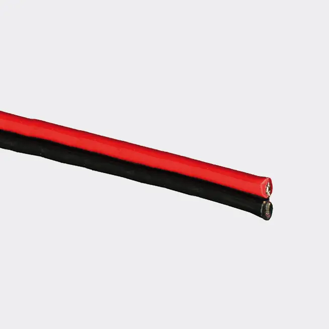 Nouvelle Collection Câble en cuivre étamé Skyllermarks RKUB, rond, 2 conducteurs, 2 x 2.5 mm², 8 mètres, noir/rouge