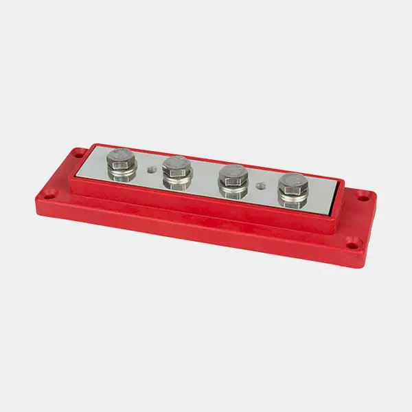 Dernier Modèle Barrette de connexion Skyllermarks, 4 x M8, max 70 mm², rouge (plus)
