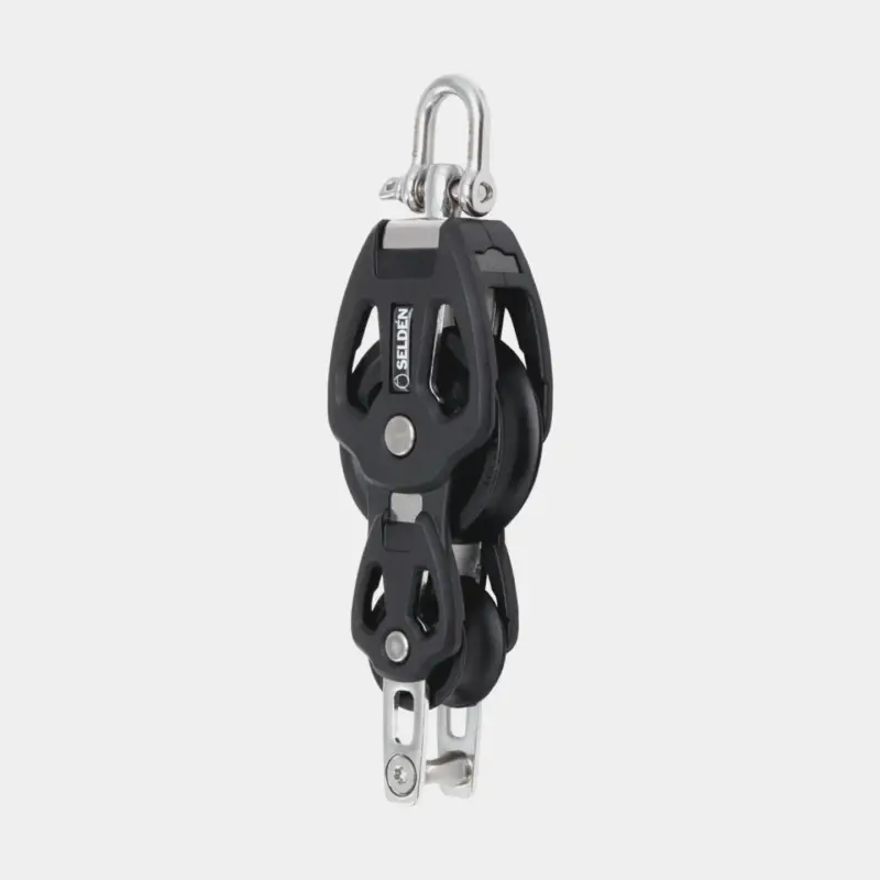 Poulie violon avec manille Seldén PBB 50, rotative, à roulement à glissement, avec patte d’oie, pour cordages Ø8 – 12 mm Jusqu'à Épuisement Des Stocks