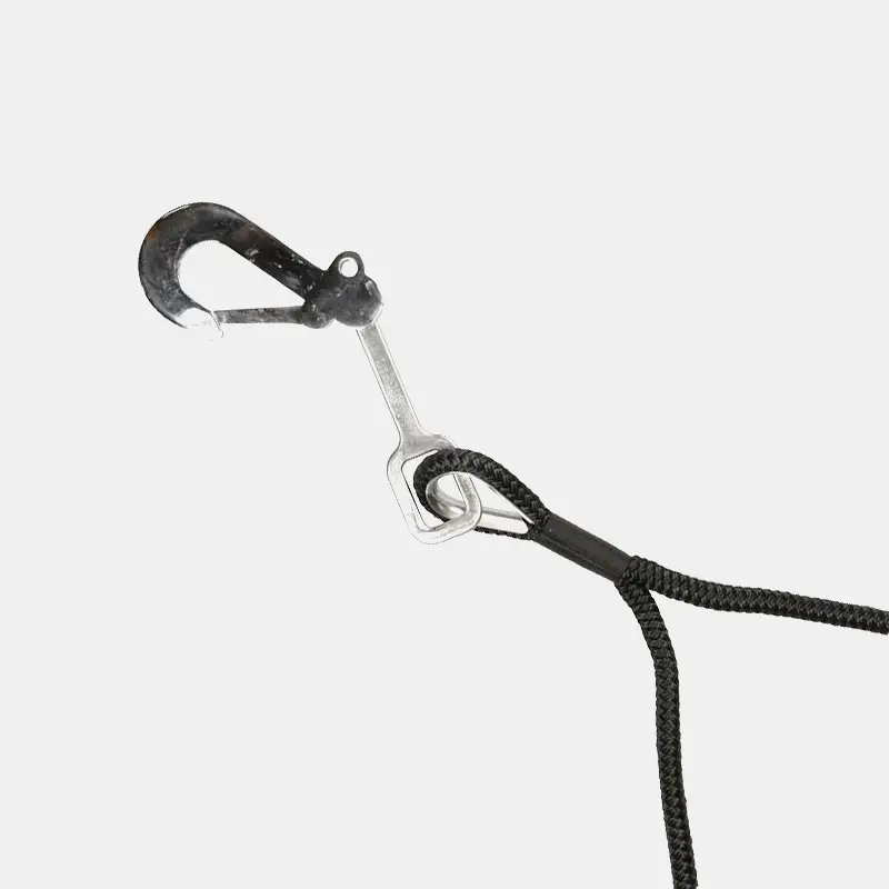 Meilleure Vente Amarre de bouée avec cosse coeur en inox & crochet de bouée autobloquant Robline, Ø16 mm, deux parties 2 x 15 mètres, noir