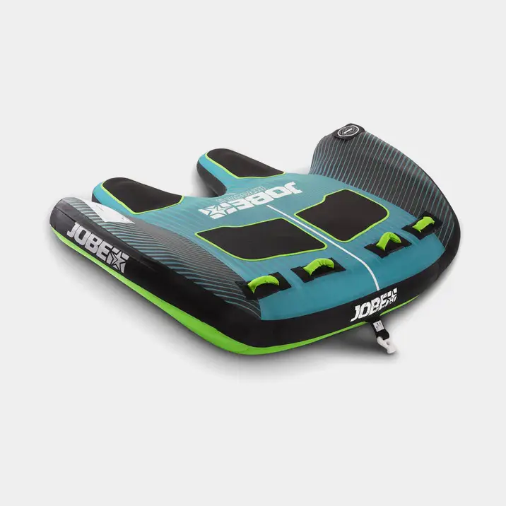 Satisfait Ou Remboursé Bouée JOBE Revolve Funtube 2P, 2 personnes, 196 x 175 x 49 cm, bleu/vert
