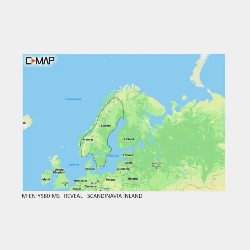 Must-Have Carte marine électronique C-MAP Reveal – lacs de Norvège & de Suède