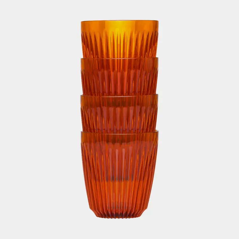 Tasse à café HuskeeRenew 8oz Amber, tritan recyclé, orange, 23.5 cl / 235 ml, 4-pack Meilleure Vente