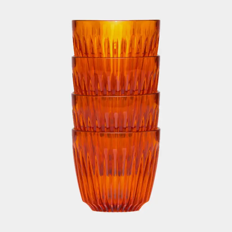 Tasses à espresso HuskeeRenew Espresso 3oz Amber, tritan recyclé, orange, 9 cl / 90 ml, 4-pack Expédié Aujourd'hui