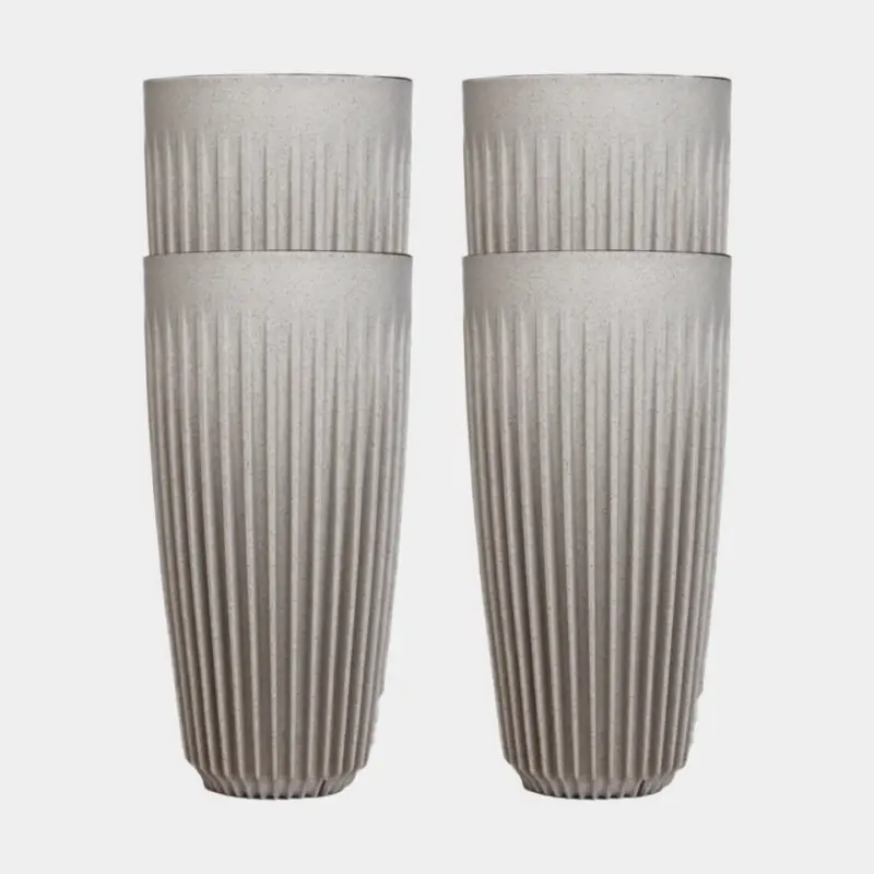 Haute Qualité Tasse à café HuskeeCup 16oz Natural, coques de café recyclées, beige, 47 cl / 470 ml, 4-pack
