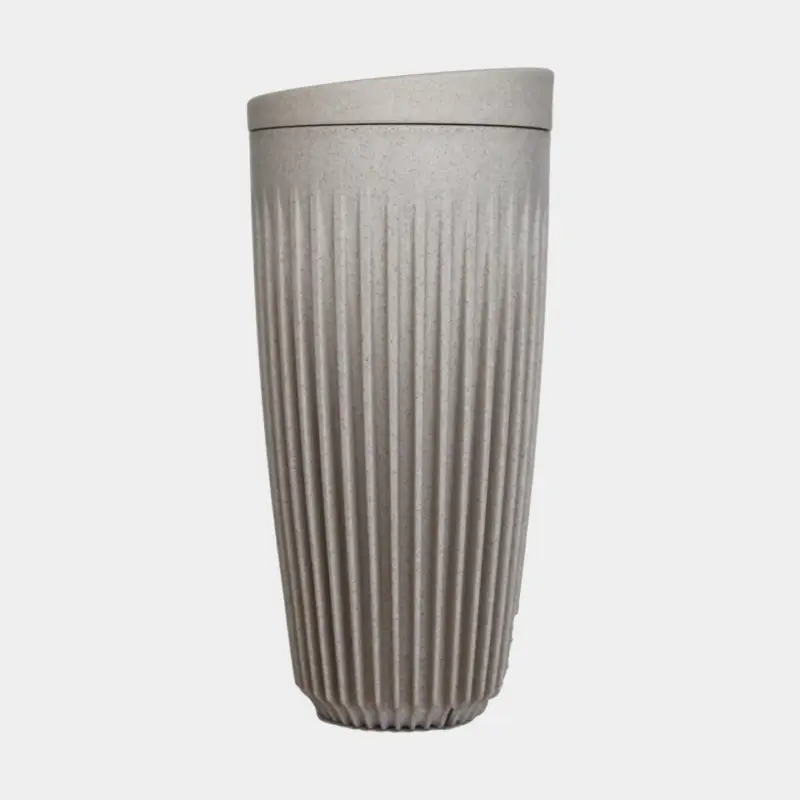 Mug voyage / tasse à café avec couvercle HuskeeCup & Lid 16oz Natural, coques de café recyclées, beige, 47 cl / 470 ml Réduction