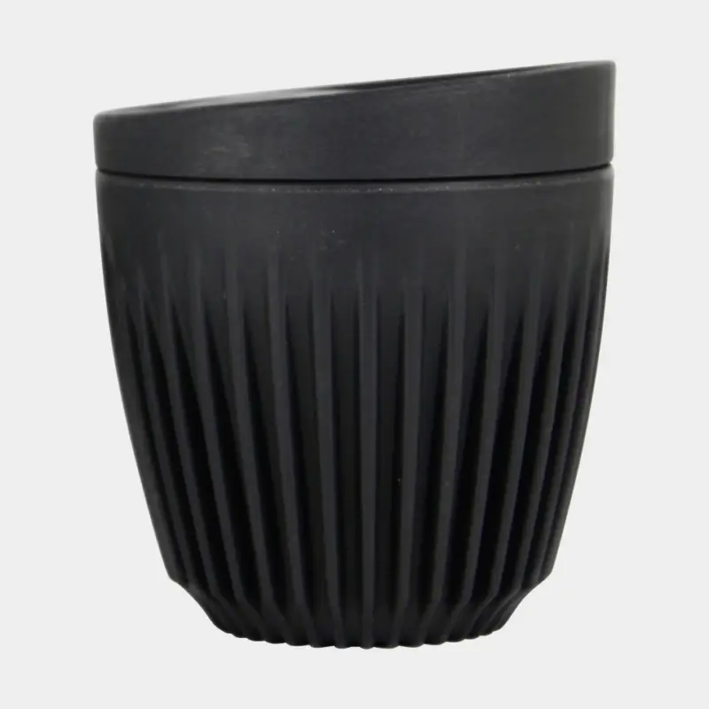 Mug voyage / tasse à café avec couvercle HuskeeCup & Lid 6oz Charcoal, coques de café recyclées, noir, 17.5 cl / 175 ml Offre Spéciale