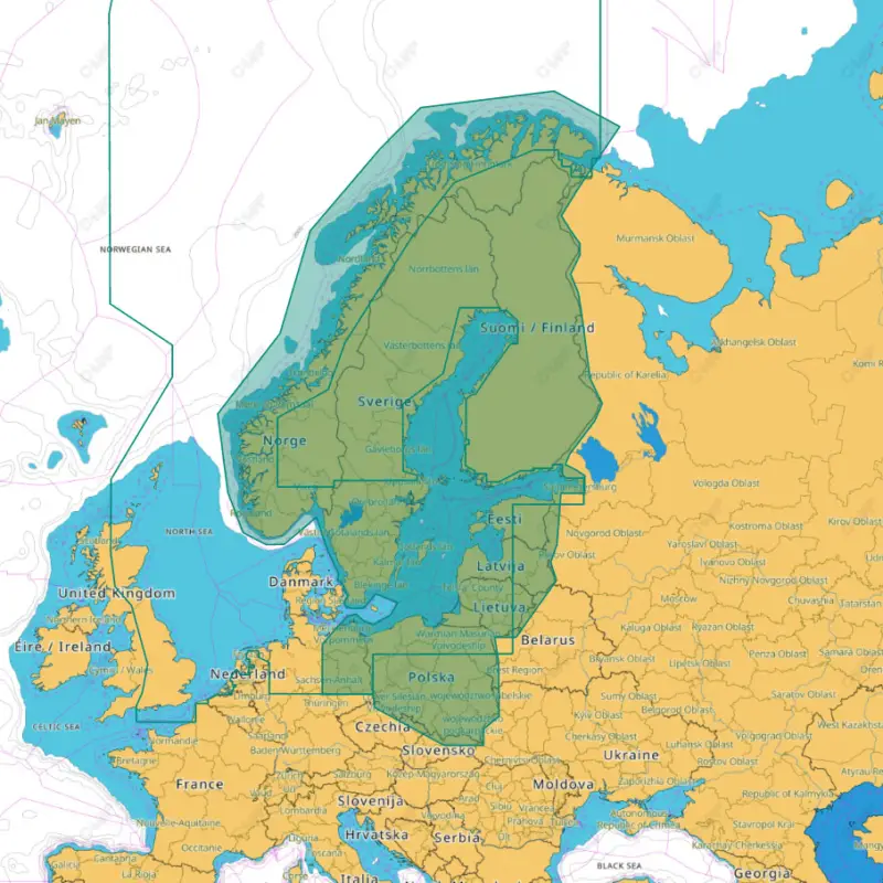 Vente Directe Carte marine électronique C-MAP 4D – Suède – Finlande & mer Baltique