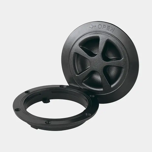 Trappe d’inspection SEAFLO 8″ Hatch Cover, ronde, Ø250/204 mm, avec couvercle à vis, noir Meilleur Choix