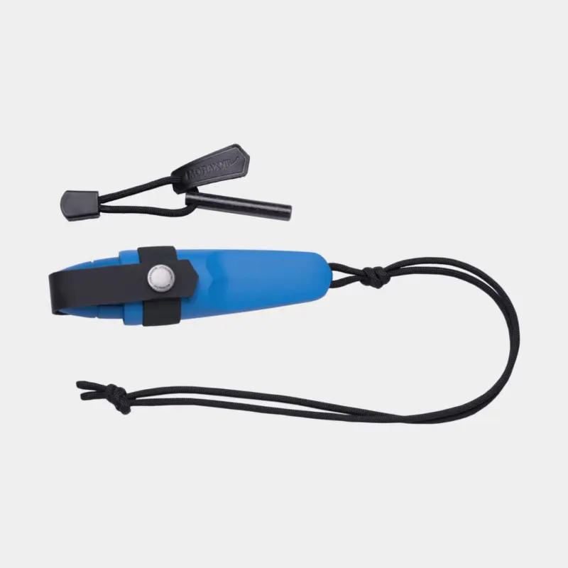 Couteau de plein air Morakniv Eldris avec kit allume-feu (S), 145 mm, caoutchouc TPE / acier inoxydable suédois recyclé, bleu Offre Spéciale