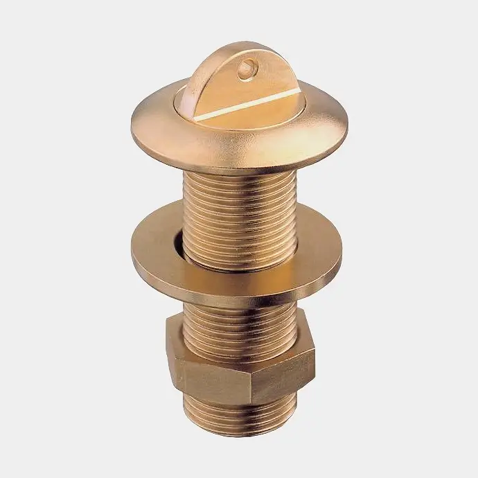 Offre Exclusive Bouchon de vidange / bouchon de fond de bateau Guidi Thru-Bilge Outlet, traversant, laiton, 1/2″ (21mm)