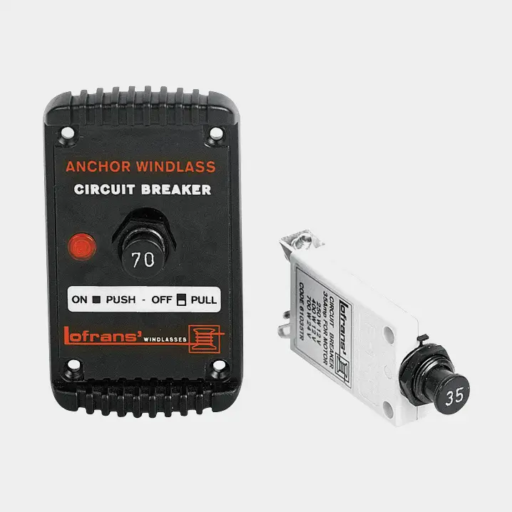 Commander Maintenant Disjoncteur automatique Lofrans Anchor Windlass Circuit Breaker, 70 A, compatible avec guindeaux Lofrans