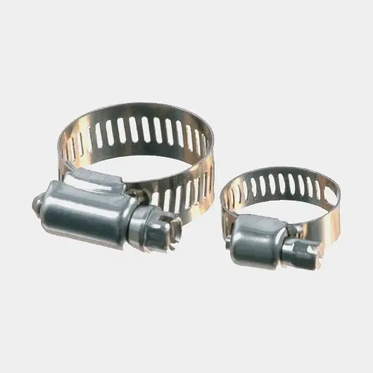 Solde Collier de serrage 1852-Marine American Type, acier inoxydable AISI 304/W4, avec tête hexagonale & vis à fente, 12.7 mm, Ø21 – 44 mm, 10-pack