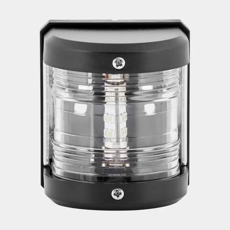Feu de tête de mât pour montage en tête de mât, 10 W, 12 V, 225°, plastique, 75 x 64 x 55 mm, blanc, pour bateaux < 12 mètres + source lumineuse Halogen (12 V/10 W) Remise