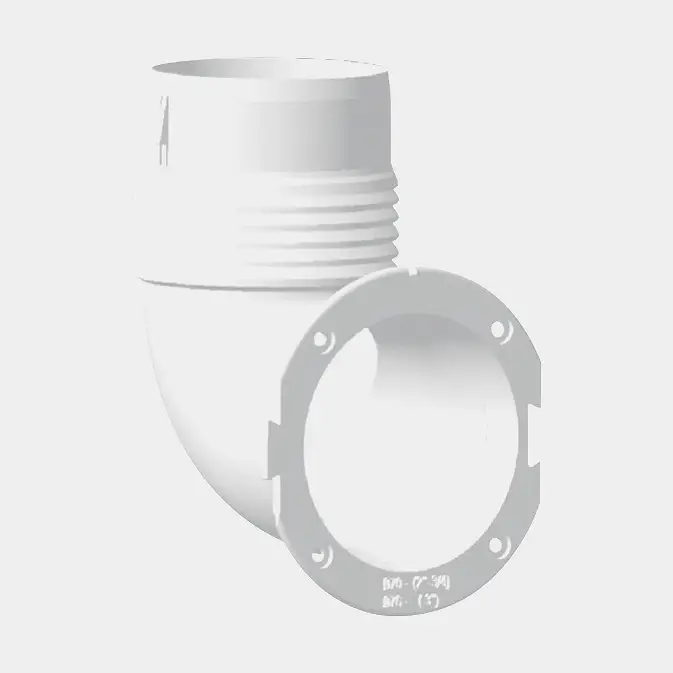 Adaptateur de tuyau Nuova Rade, plastique, coudé 90º, Ø70/76 mm Bon Plan