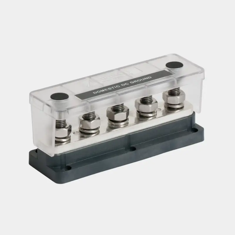 Bon Marché Barrette de connexion BEP Marine Pro Installer Heavy-duty Bus Bar, 5 x M10, 650 A, avec couvercle