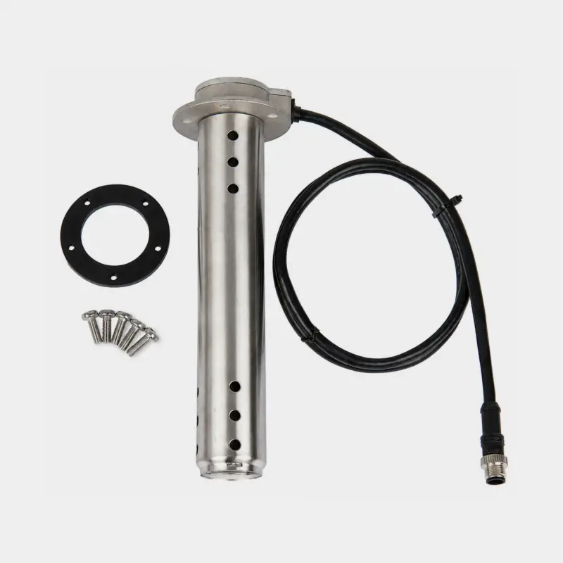 Haute Qualité Capteur de réservoir / capteur de niveau pour réservoir d’eaux noires Wema N5H, NMEA 2000, préconfiguré, acier inoxydable, bride SAE à 5 trous, 410 mm, précision 16 mm