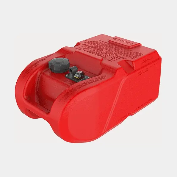 Offre Du Jour Réservoir de carburant portable SEAFLO, 24 litres, avec jauge de réservoir, 500 x 340 x 241 mm, double couche de polyéthylène haute densité (HDPE), rouge