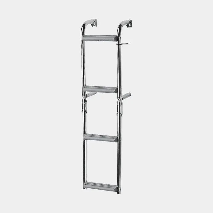 Dernier Modèle Échelle de bain pliable Plastimo, acier inoxydable, 90º, 6 marches (3+3), 133,5 cm, 29 cm