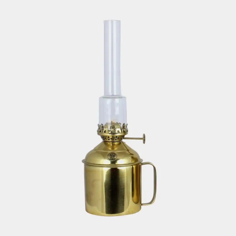 Lampe à pétrole / lampe à huile Strömshaga Linné, laiton, avec poignée, Ø80 mm x 270 mm Paiement Sécurisé