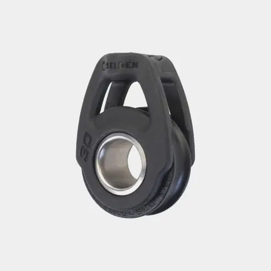 Soldes Poulie simple Seldén S 30+, fixe, à roulement à billes, se fixe avec cordage, convient pour cordages Ø4 – 8 mm