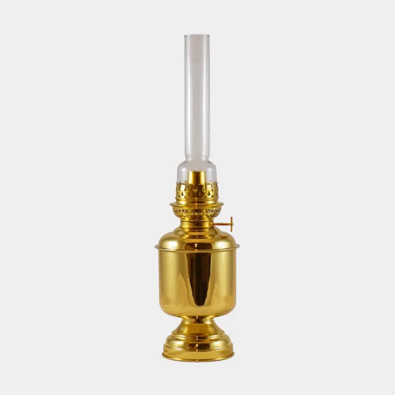 Lampe à huile / lampe à pétrole électrique pour table DHR Table, laiton, 230 V, 100 W, Ø120 x 420 mm, avec douille E27 Offre Du Jour
