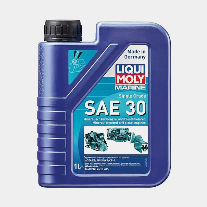 Paiement Sécurisé Huile minérale pour moteurs in-bord 4-temps Liqui Moly Marine Single Grade SAE 30, pour moteurs essence & diesel, ACEA E2 & API SJ/CF, 1 litre