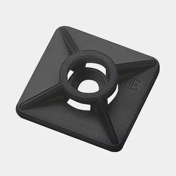 Embase pour serre-câbles Skyllermarks, autocollante, 19 x 19 mm, pour serre-câbles jusqu’à 3.6 mm, lot de 25, noir Vente Flash