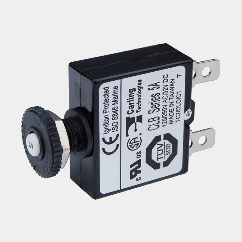 Achetez Aujourd'hui Disjoncteur automatique Blue Sea Systems Push Button Reset Only Quick Connect Circuit Breaker, 10 A, M5, 32 V DC