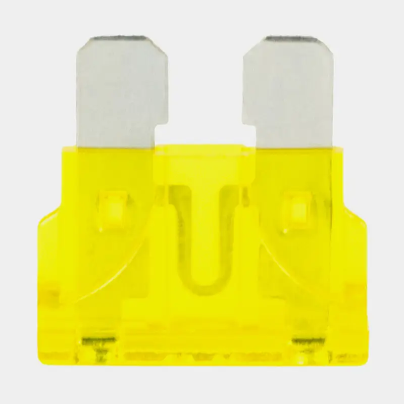 Fusibles à broche plate Skyllermarks, 12 / 24 V (max 32 V), 20 A, jaune, lot de 5 Petit Prix