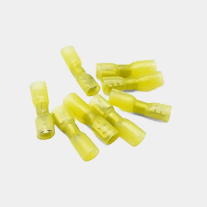 Prix Promo Douille plate avec colle Skyllermarks, isolée par gaine thermorétractable, pour câble 4 – 6 mm², pack de 10, jaune