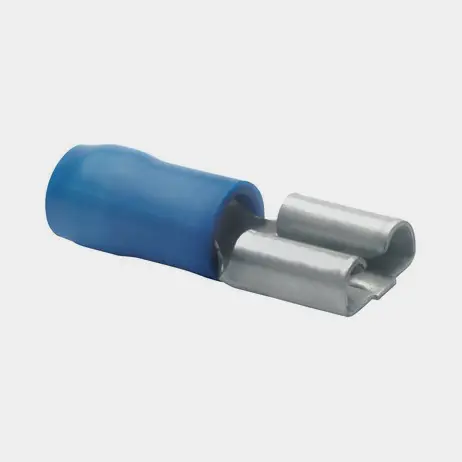 Bon Marché Cosse femelle plate Skyllermarks, convient pour câble 1.5 – 2.5 mm², pack de 10, bleu