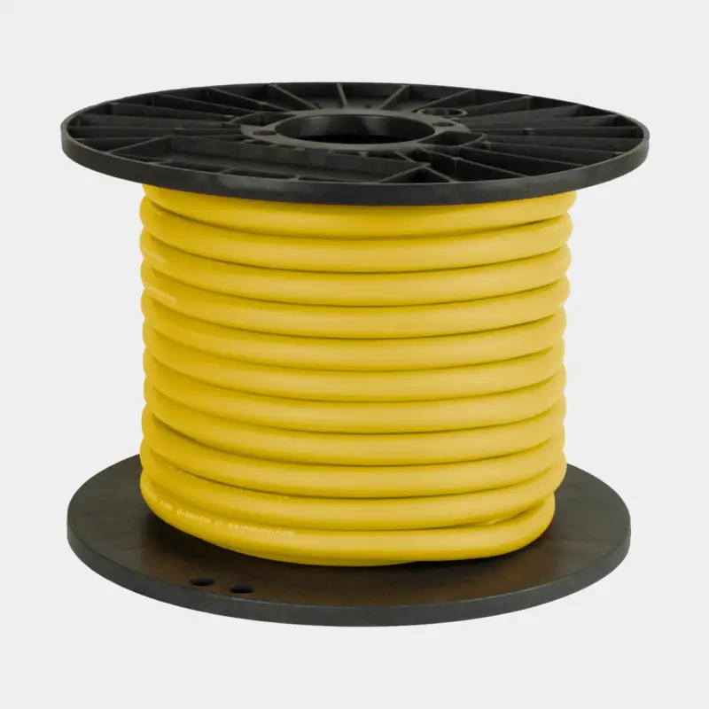 Acheter En Ligne Câble en cuivre étamé Skyllermarks, extra flexible, avec gaine en caoutchouc, rond, 1 conducteur, 35 mm², 100 mètres, jaune