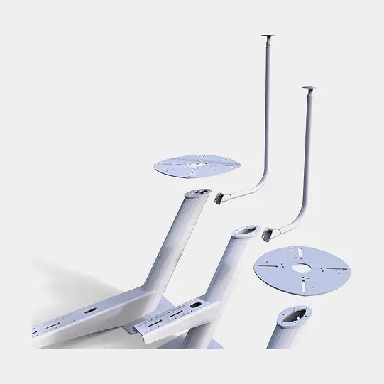 Platine de fixation Scanstrut, pour antenne satellite 30 cm, pour montage sur barre de flèche, aluminium, blanche Meilleur Choix