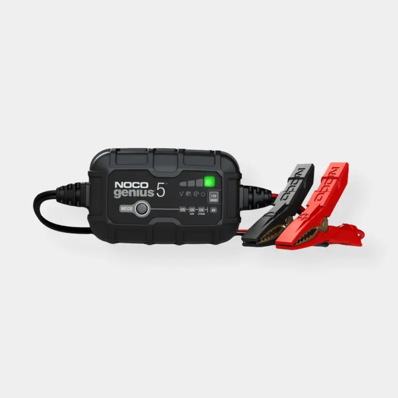 Chargeur de batterie NOCO Genius 5, 120 – 230 V, 6 – 12 V, 5 A / heure, avec câble + pinces à batterie Solde