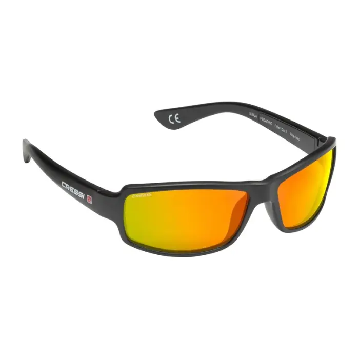 Lunette Polarisante Cressi Ninja Floating Black / Orange Mirror Populaire