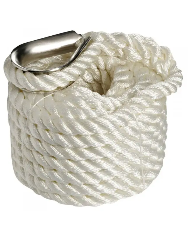 Achat Immédiat Cordage - bosse d'amarrage - Ø 16 mm - 12 M - blanc