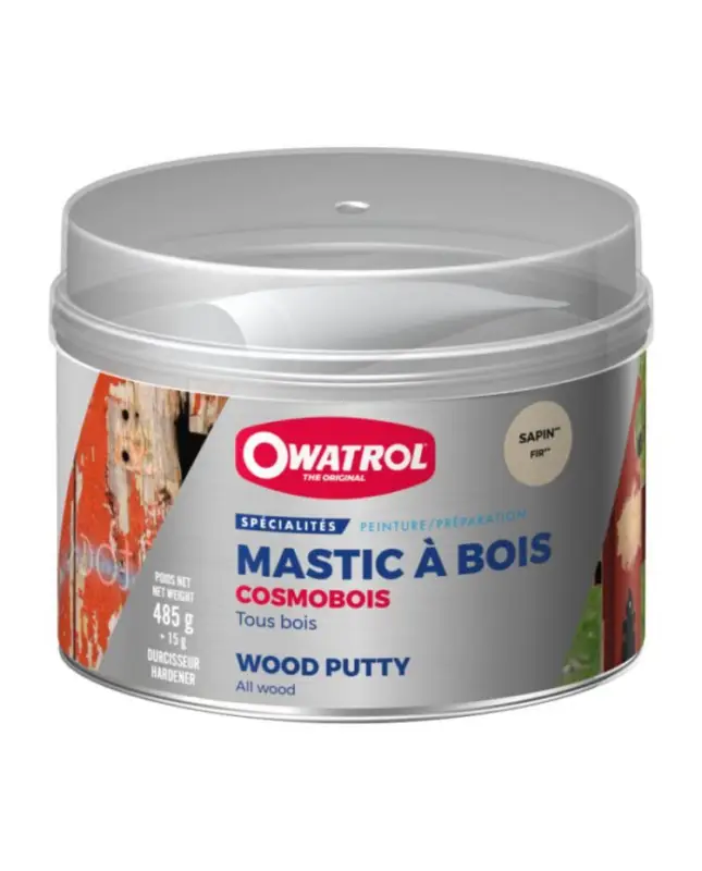 Mastic à bois COSMOBOIS - chêne moyen - pot de 0,5 kg Paiement Sécurisé